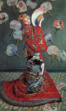 La Japonaise Camille Monet en costume japonais Peinture à l'huile
